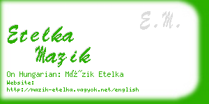 etelka mazik business card